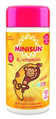 Minisun D-vitamiini Banaani Apina jr.10 mikrog 100 tabl