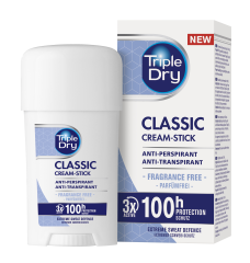 Triple Dry 100h Classic antiperspirant cream stick tuoksuton 45 ml